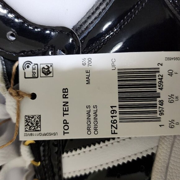 NIB Adidas Originals Top Ten RB Patent Leather Mens Size 7 - Picture 9 of 10